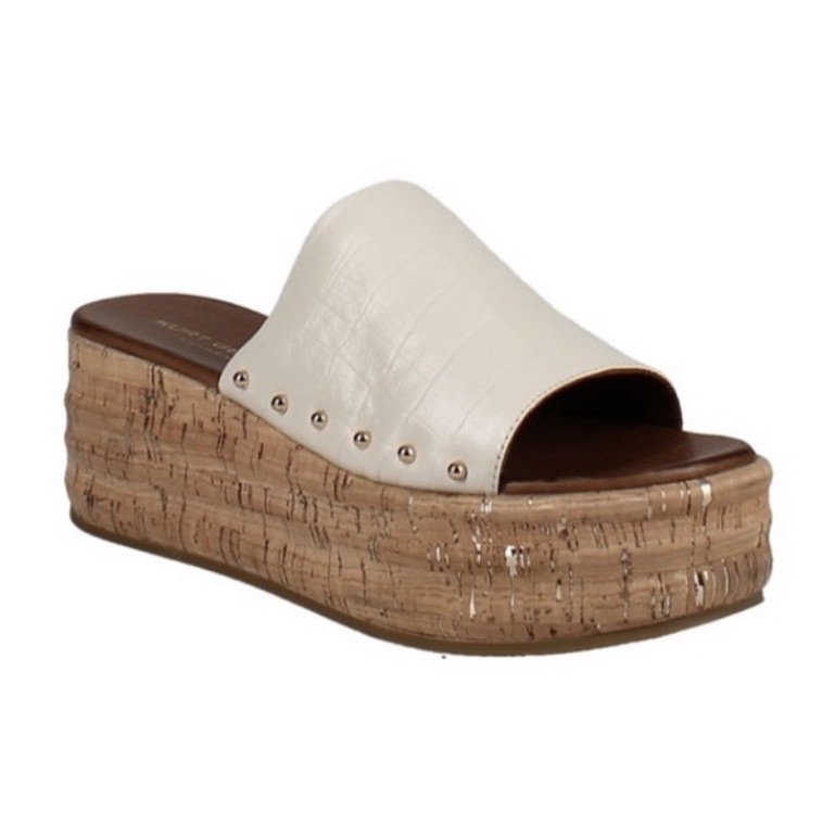 Kurt Geiger Monica Croc Embossed Platform Slide Sandals,
